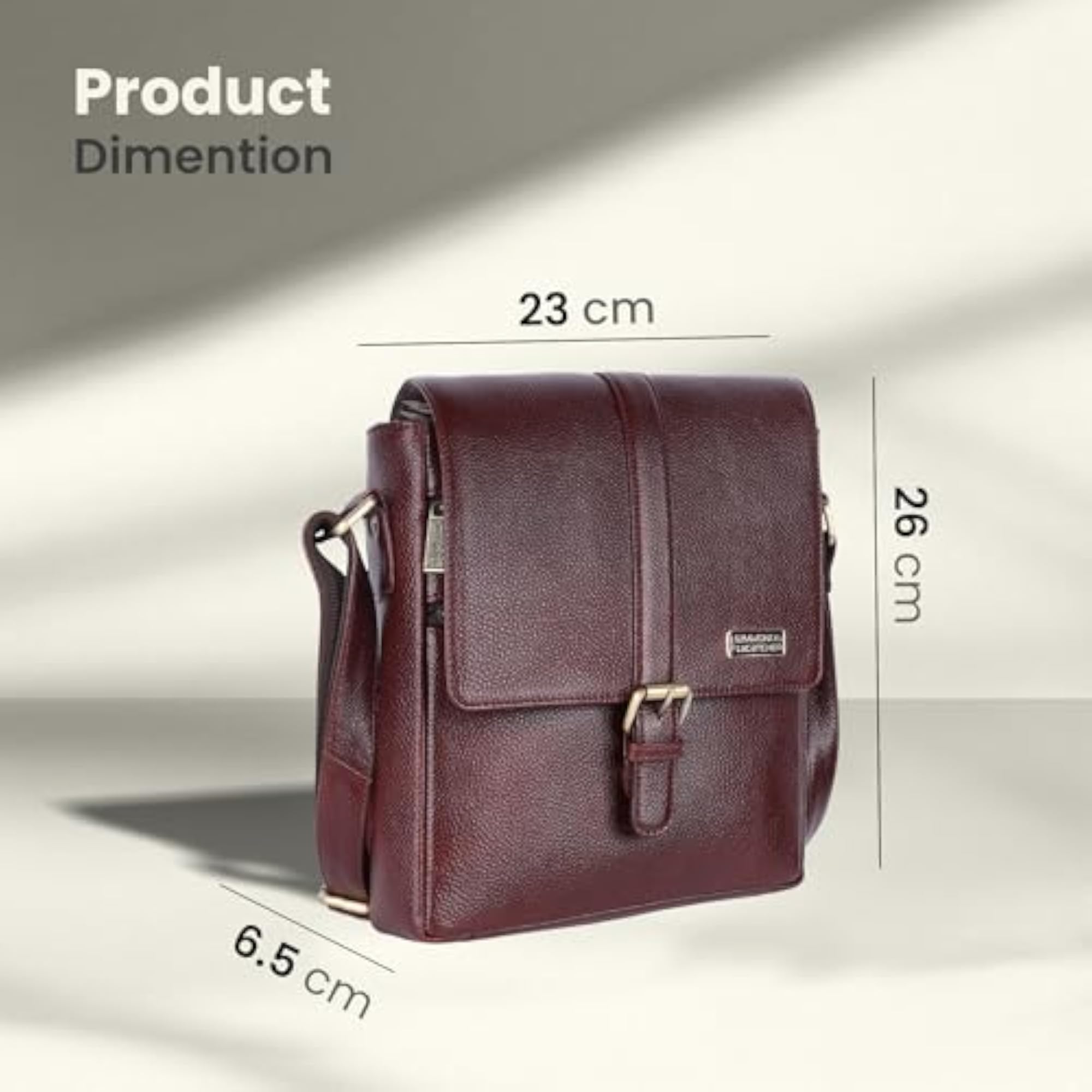 Men's Original Bombay Leather Messenger Sling Bag, Office
